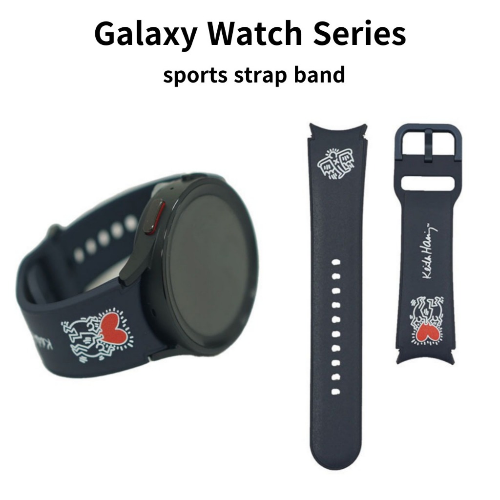 Samsung Korea GalaxyWatch7 6 5 4 Series Kiss Haring Strap sports band silicone strap