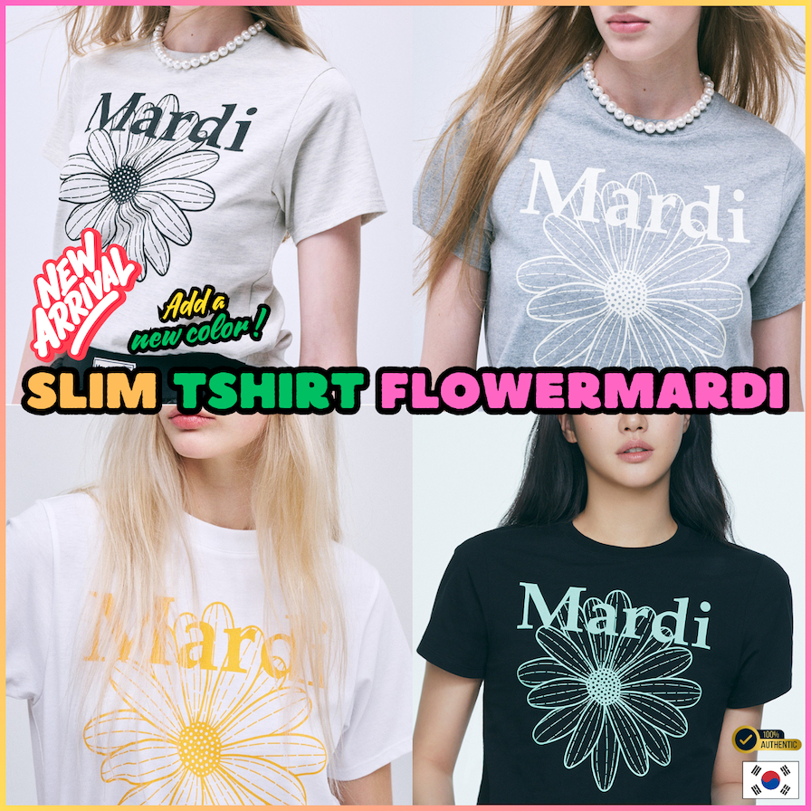 [Mardi Mercredi] SLIM TSHIRT FLOWERMARDI /เสื้อ mardi แท้
