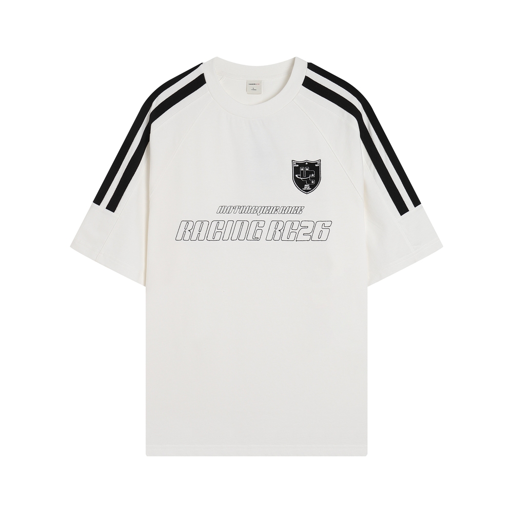 YISHION เสื้อยืดแขนสั้น Regular Fit พิมพ์ลาย "RACING RC26" สําหรับผู้ชาย 1024