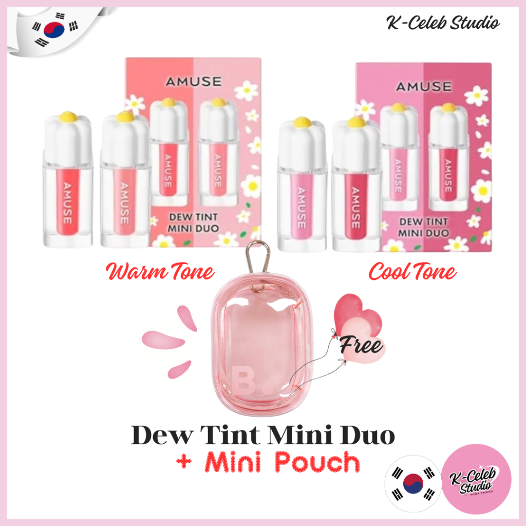 Amuse Dew Tint Mini Duo Set(Free Gift:Mini Pouch)
