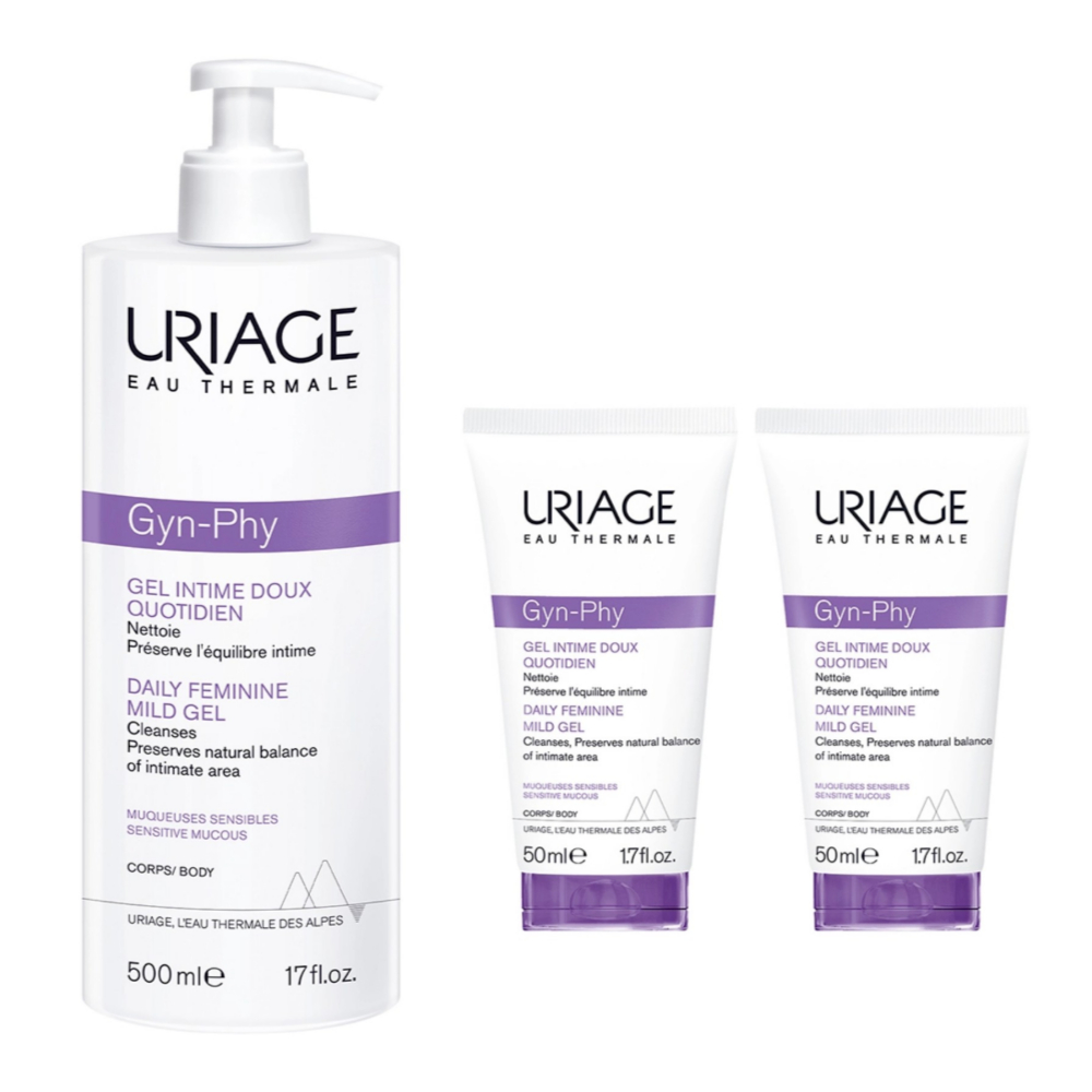 (500ml+50ml) Uriage Gyn-Phy Daily Feminine Wash Mild Gel