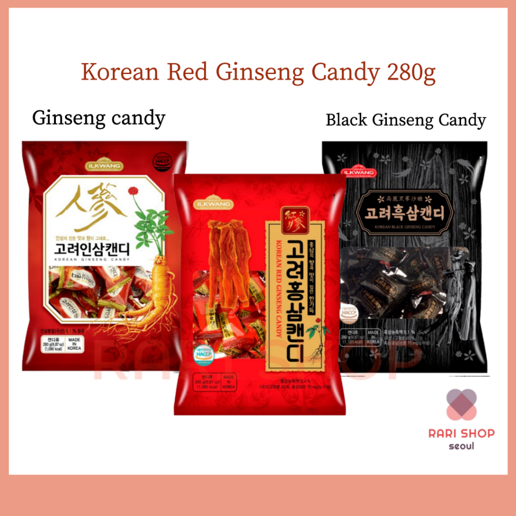 [Ilkwang] ลูกอมโสมแดงเกาหลี (280g) ลูกอมโสม (280g) | ลูกอมโสมดํา (280g)