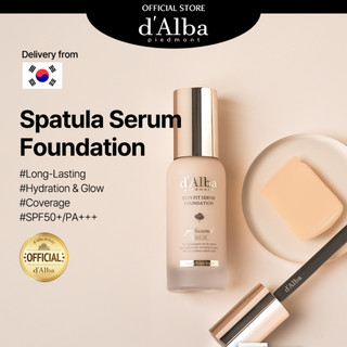 [d'Alba Official] Skin Fit Serum Foundation with Spatua  (No.25), Sun Protection, Hydration, Full Coverage, Glow Finish