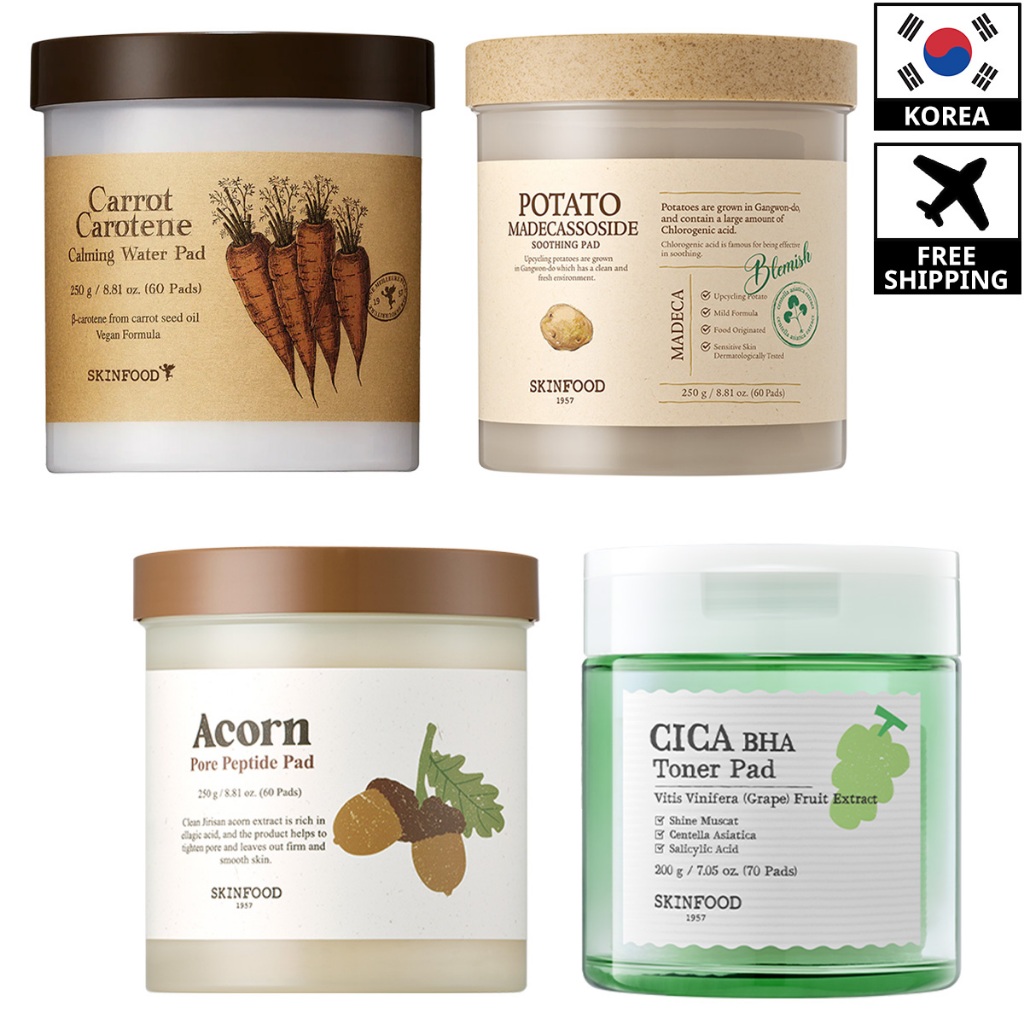 Mr.seoul [Skinfood] Daily Toner Pad / Carrot Carotene / Potato Madecassoside / Acorn Pore Peptide / 