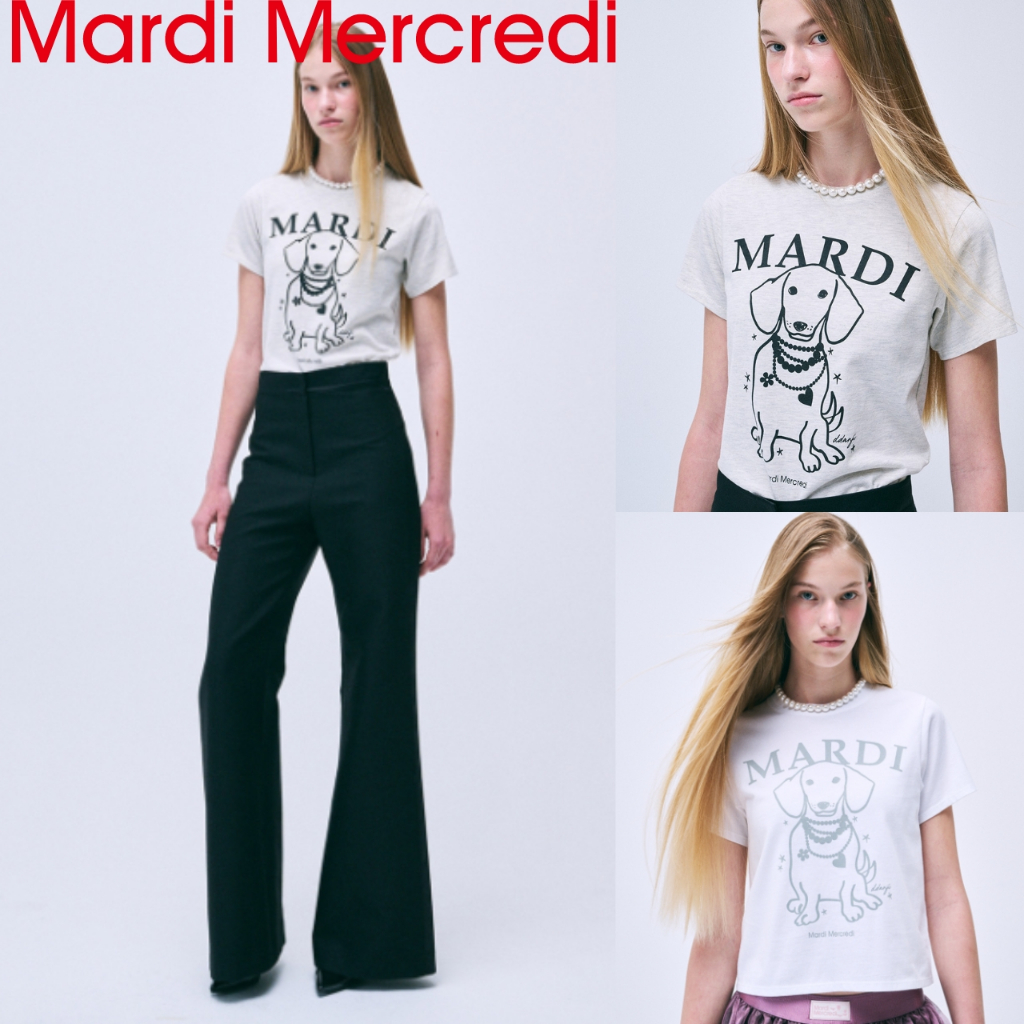[MARDI Mercredi] SLIM TSHIRT SWING THE TAIL DDANJI PEARL NECKLACE_2color / สินค้า KR แท้ 100% / จัดส่งรวดเร็วจาก KR!