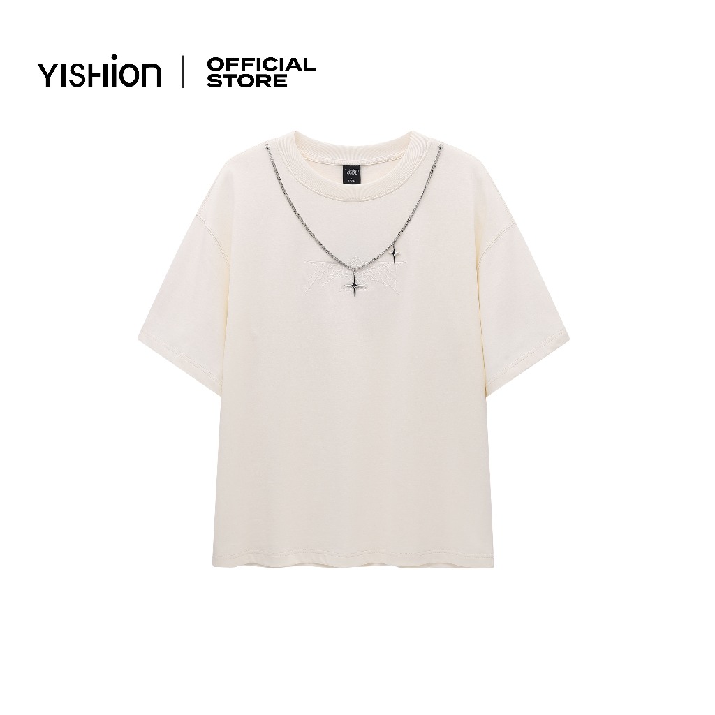 เสื้อยืดโซ่ YISHION Modesty สําหรับผู้ชาย 1021