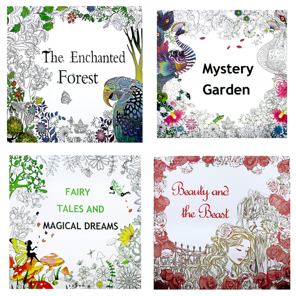 [ SG Local ] ขนาดใหญ่ Enchanted Forest/Fairy Tales/Mystery Garden/Beauty Adult & Kids Colouring Book