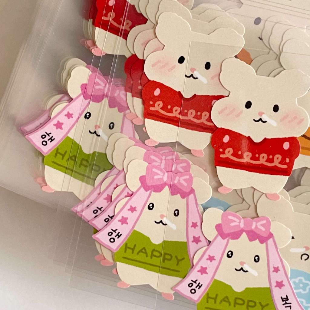 Collector MUMU – Wiggly Hamtie 6 สติ๊กเกอร์ Deco แบบถอดได้