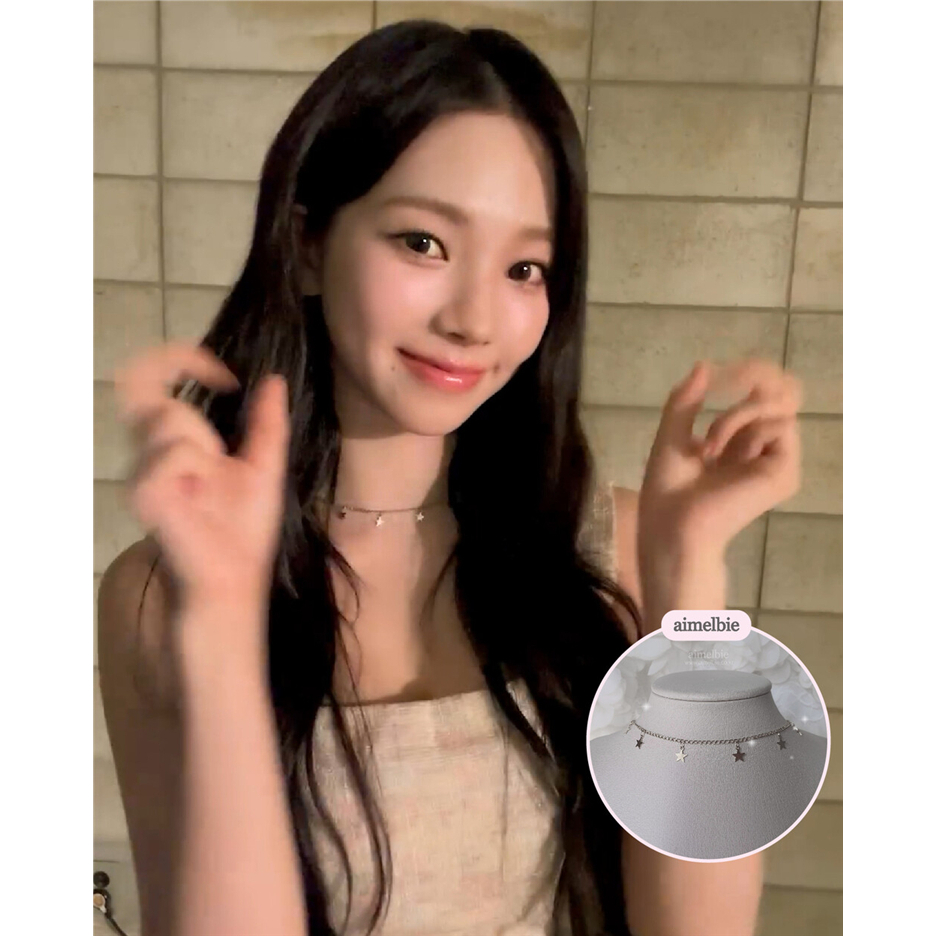 Korea [ aimelbie ] สร้อยคอโชคเกอร์ Little Stars / Karina & TSUKI & Kim SeJeong pick แท้ 100%