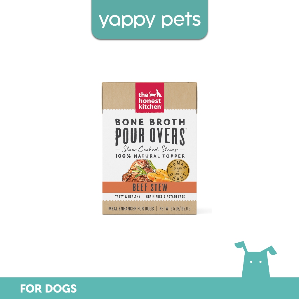 The Honest Kitchen Bone Broth Pour Overs อาหารสุนัข Toppers (สตูว์บีฟ), 5.5oz