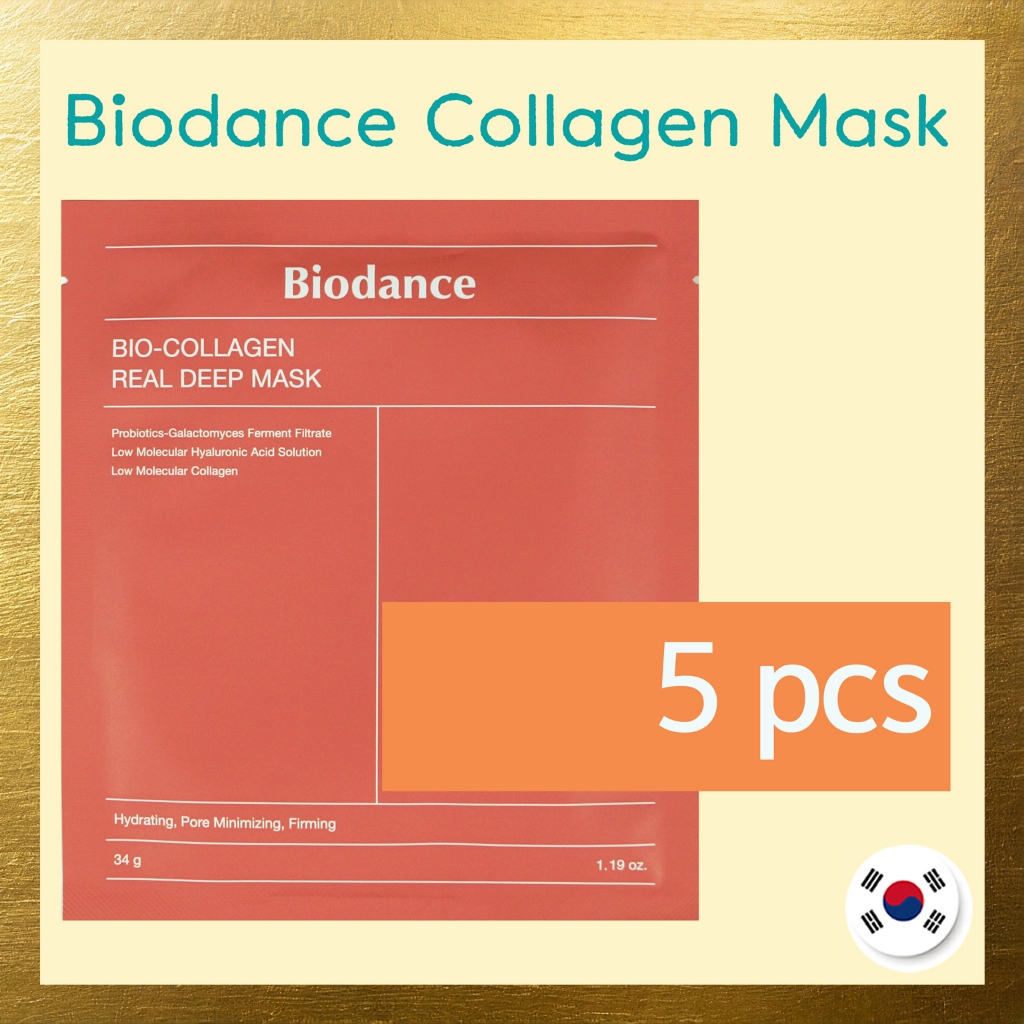 Biodance COLLAGEN MASK Face Sheet, BIO-COLLAGEN REAL DEEP MASK เกาหลี 5 ชิ้น