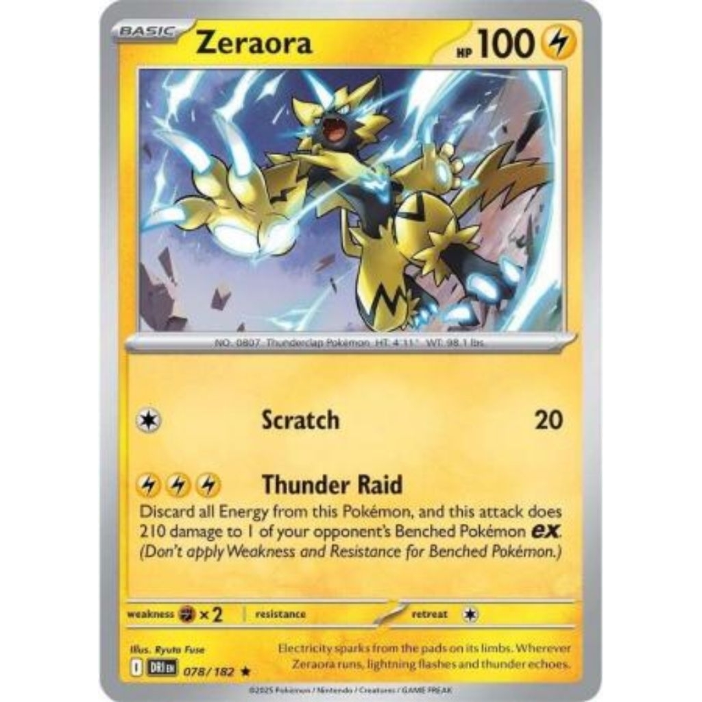 Zeraora 078/182 SV:DRI Destined Rivals Reverse Holo Singles