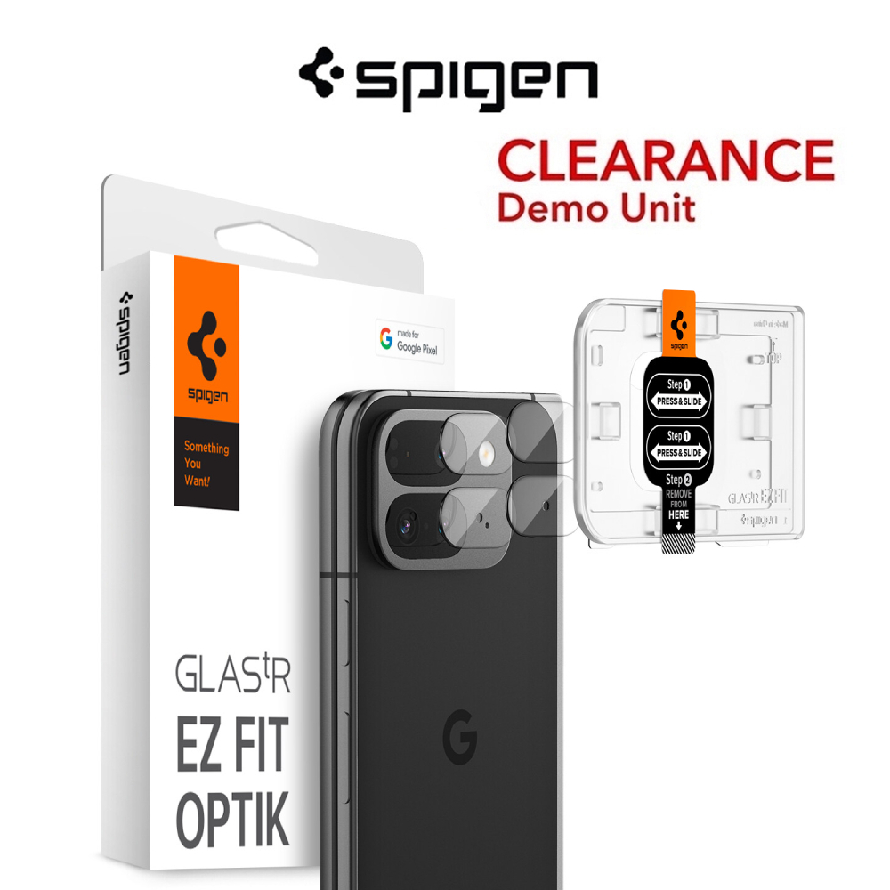 [การกวาดล้างหน่วยสาธิต] [1 แพ็ค] Spigen Google Pixel 9 Pro ตัวป้องกันเลนส์พับ EZ Fit Optik Pro Glass