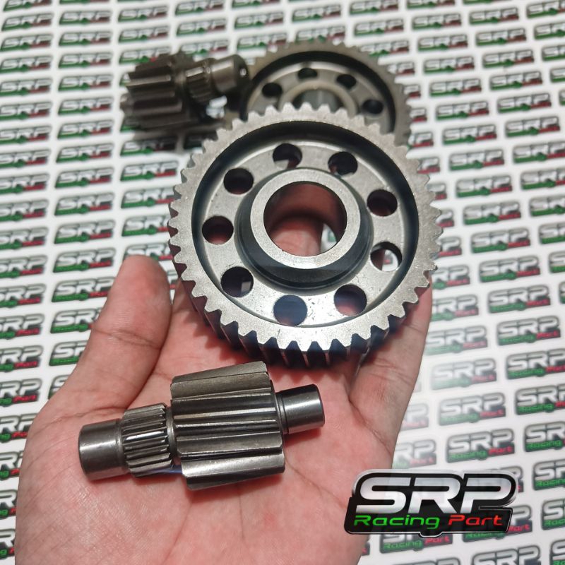 เฟืองท้ายคู่ Giorno Pcx160 ขนาด 14/42, 15/42, 15/43, 16/42, 16/43, 17/42, 17/43, 18/42, 18/43 ประกันแตก หอน