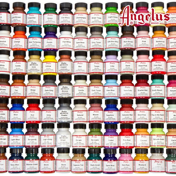 [Angelus] สีหนังอะคริลิคมาตรฐาน 87 สี 1oz 29.5ml รองเท้าศิลปะแบบกําหนดเอง