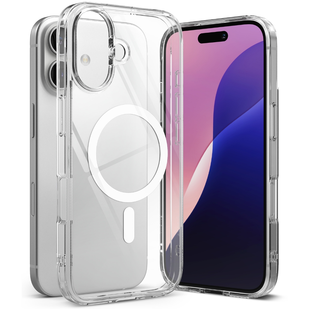 Ringke Fusion Magnetic สําหรับ iPhone 16 Plus 16 เคสฝาครอบป้องกันกันรอยขีดข่วนแบบใส