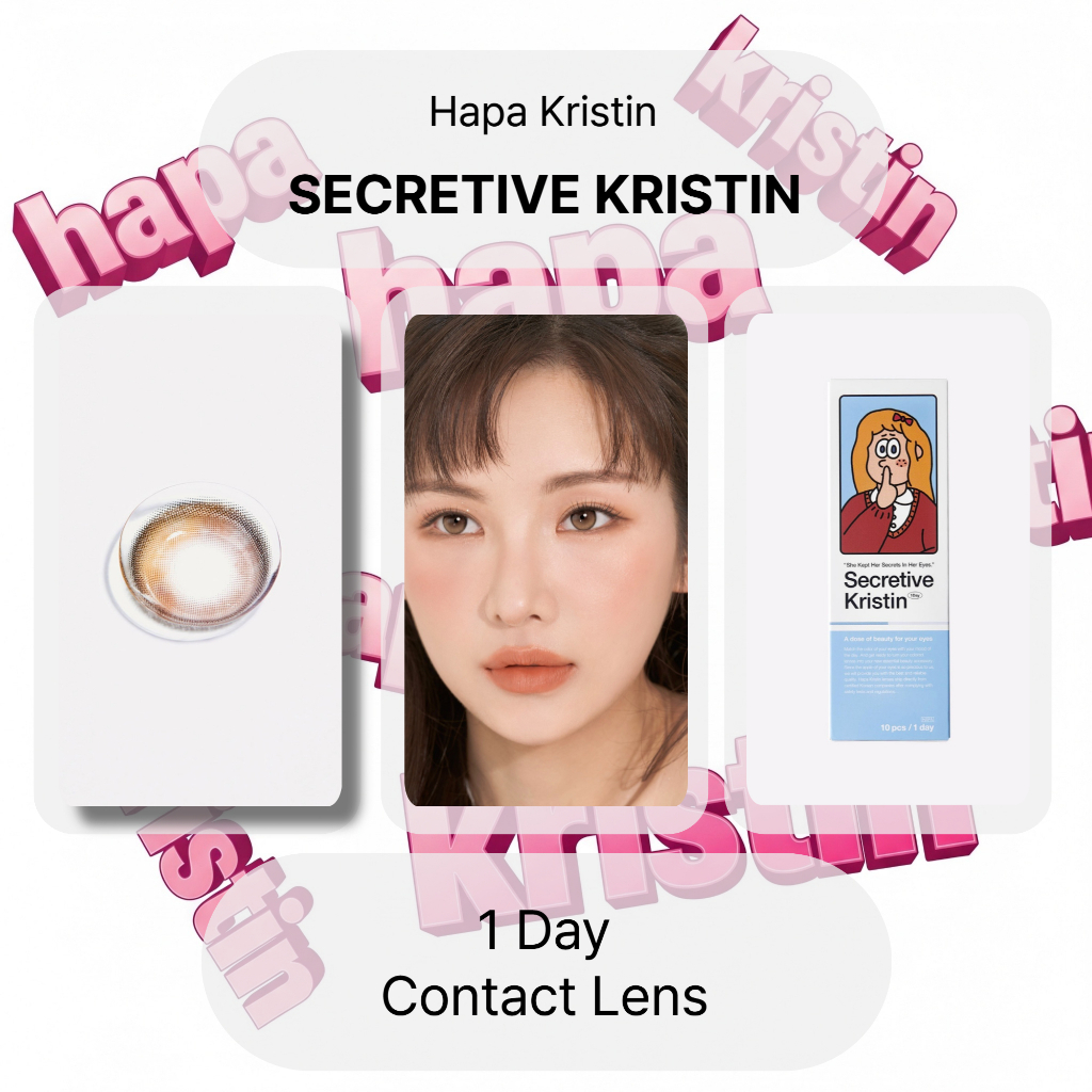 [ฮาปา คริสติน] คอนแทคเลนส์ 1 วัน <SECRETIVE KRISTIN> (สีน้ําตาลโบราณ)(13.0mm)(10P)