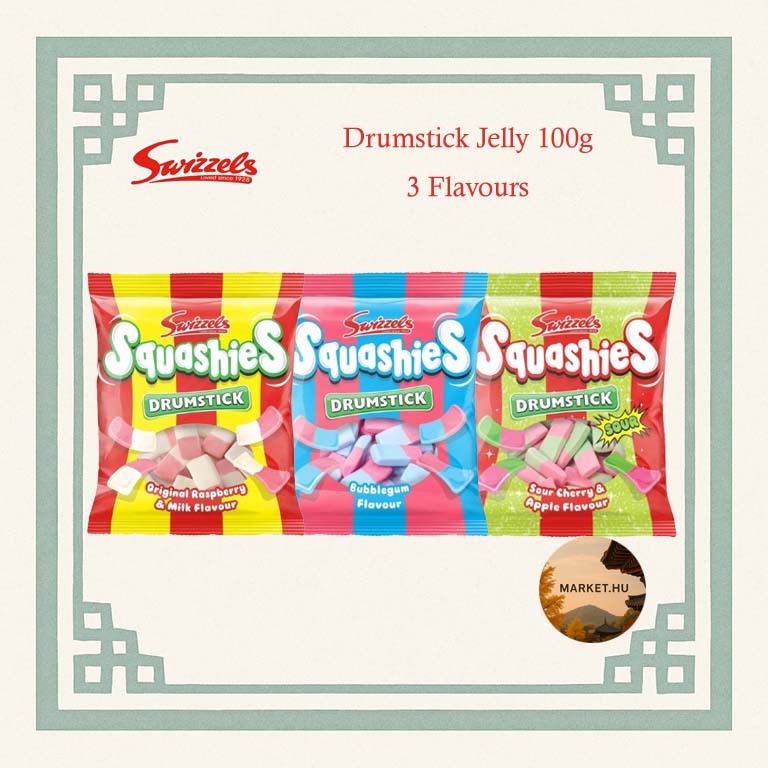 [บีบ] Drumstick Jelly 100g 3 รสชาติ Original Raspberry & Milk, Bubble, Sour Cherry & Apple/Original British Jelly ไม่ใช่รุ่น 120g