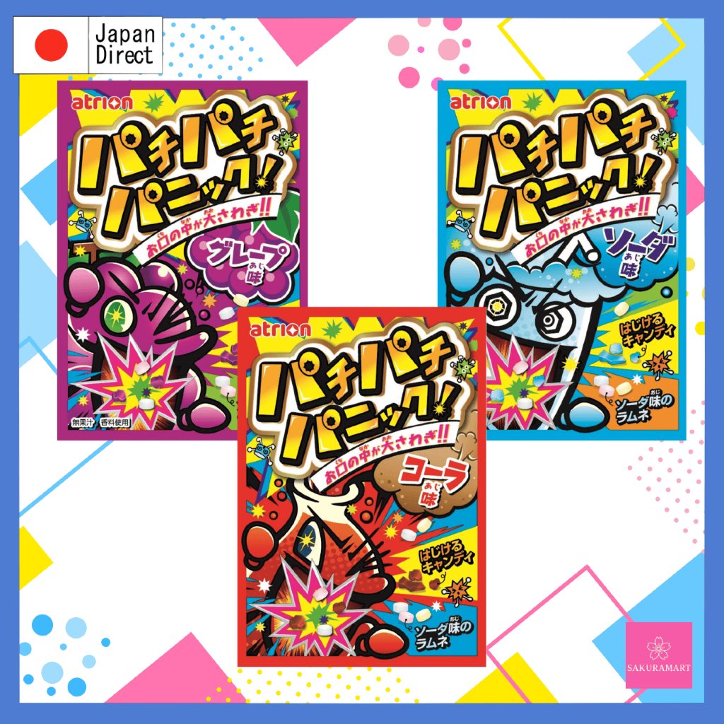 Atrion Pachi Pachi Panic Candy – Cola / Grape / Soda