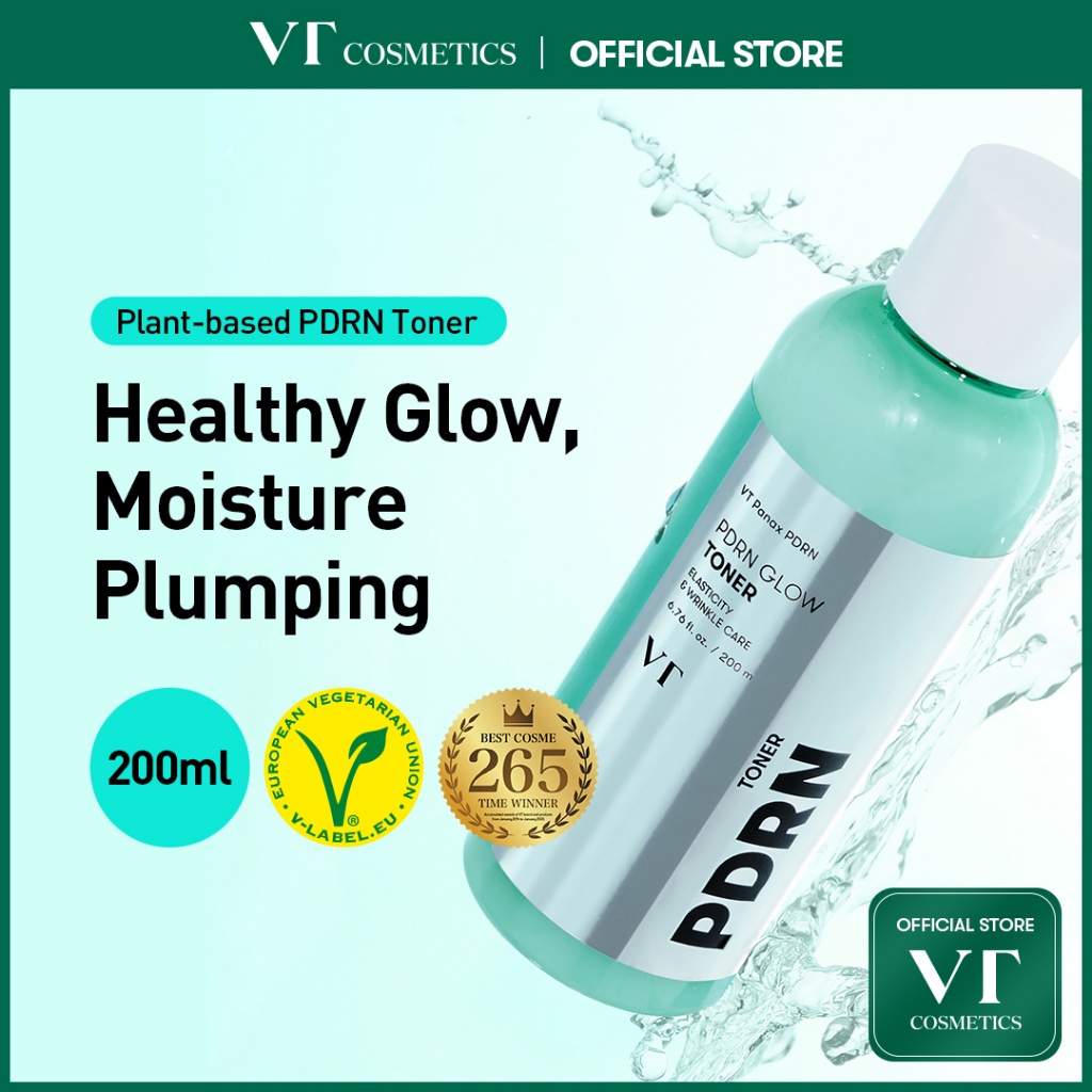 [VT] PDRN Glow Toner 200ml Vegan PDRN Toner Moisture Plumping Hydrating & Brightening [Official Flagship]