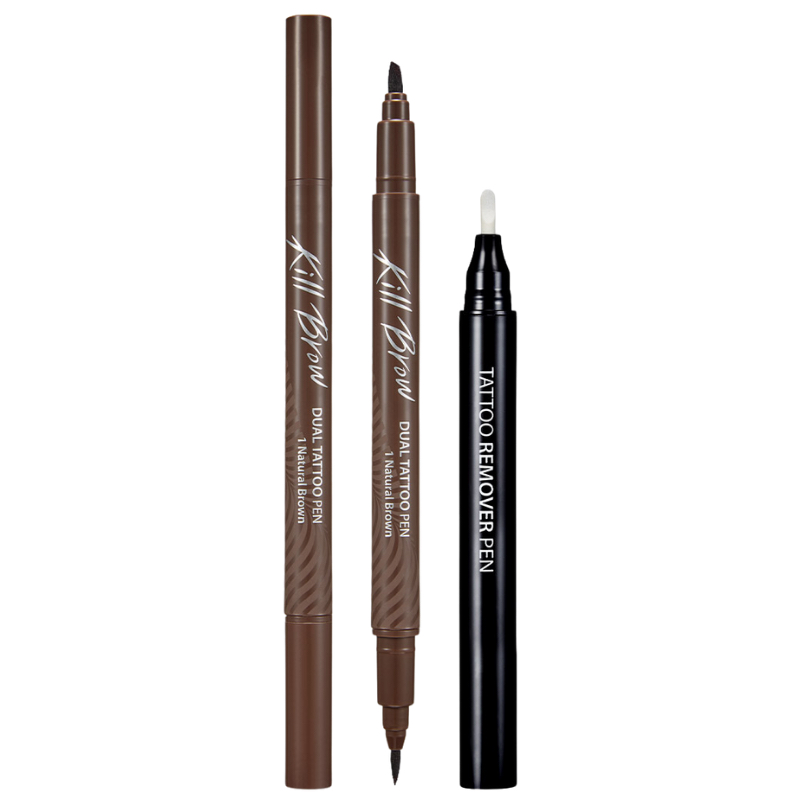 CLIO Kill Brow Dual Tattoo Pen with Remover Pen (3 สี) Tattoo Pen 0.3g + Remover Pen 1.2g