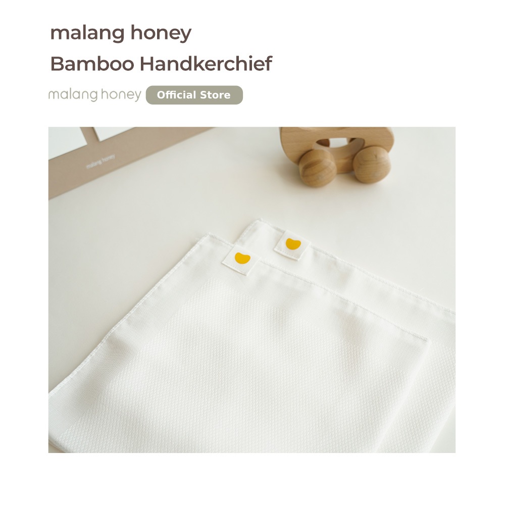 [Malanghoney]  Malang Honey ผ้าเช็ดหน้าสำหรับเด็ก ผ้าใยไผ่ลายนูน