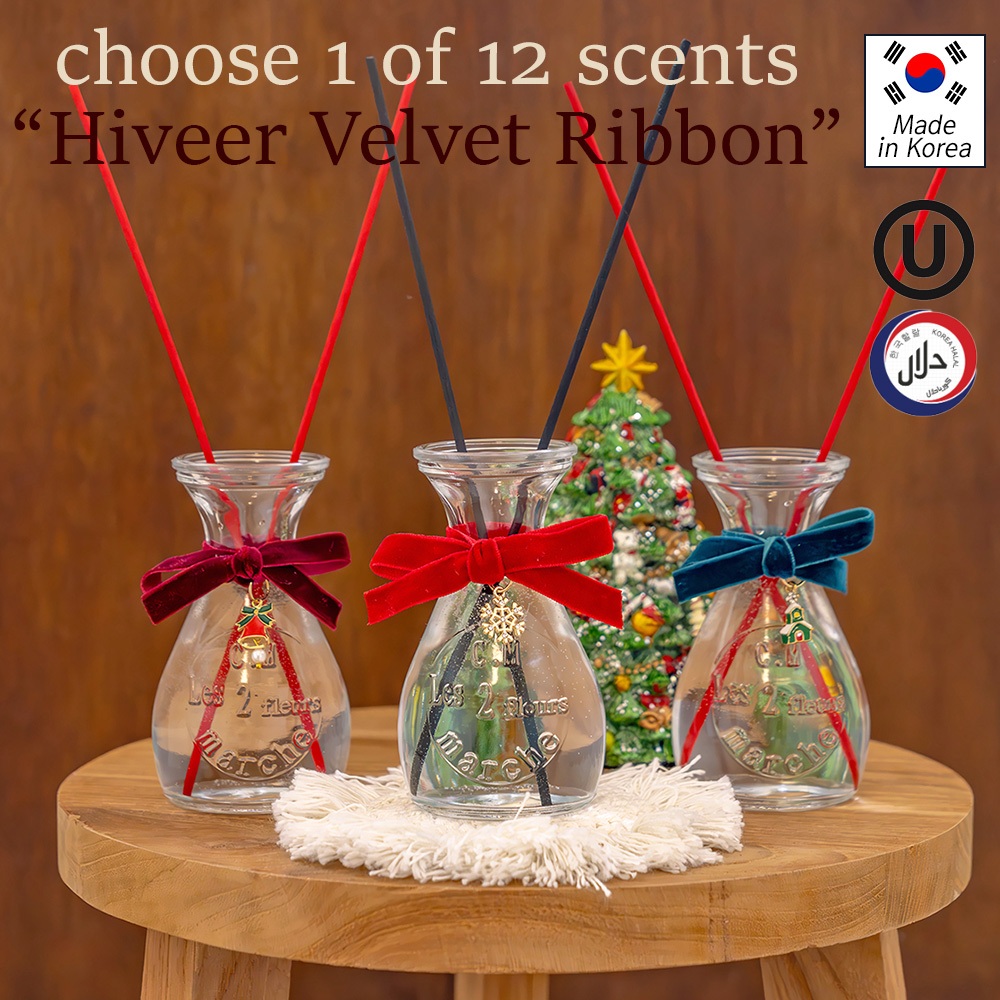 Aspasia Winter Hiver Velvet Ribbon Reed Diffuser 100ml + ชุดกล่องของขวัญและกระเป๋า / เลือก 1 กลิ่น 1