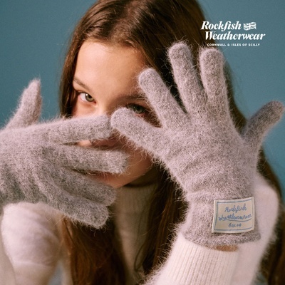 [ Rockfish WEATHERWEAR ] [X SAKI] FUZZY SHORT GLOVES - 5color korea แท้ 100%