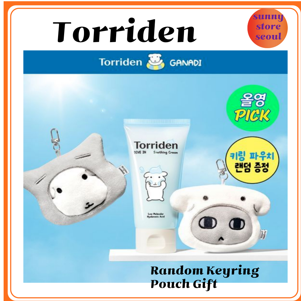 Torriden DIVE-IN Low Molecular Hyaluronic Acid Soothing Cream 100m + 100ml ( + สุ่ม Ganadi กระเป๋าพว
