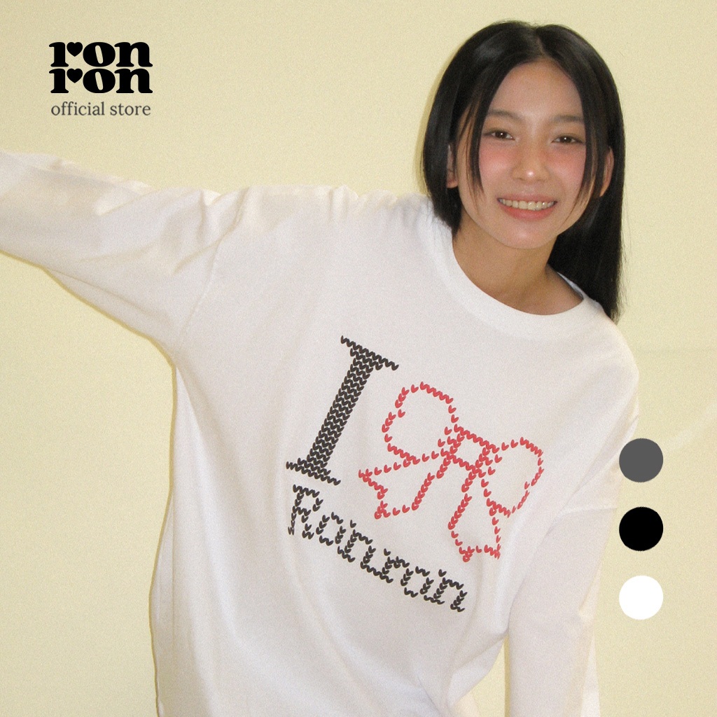 [RONRON] I Ribbon Over Fit Long Sleeve T Shirt/ 3 colors
