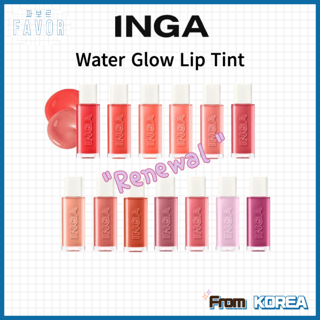 Inga WATER GLOW LIP TINT (6สี)