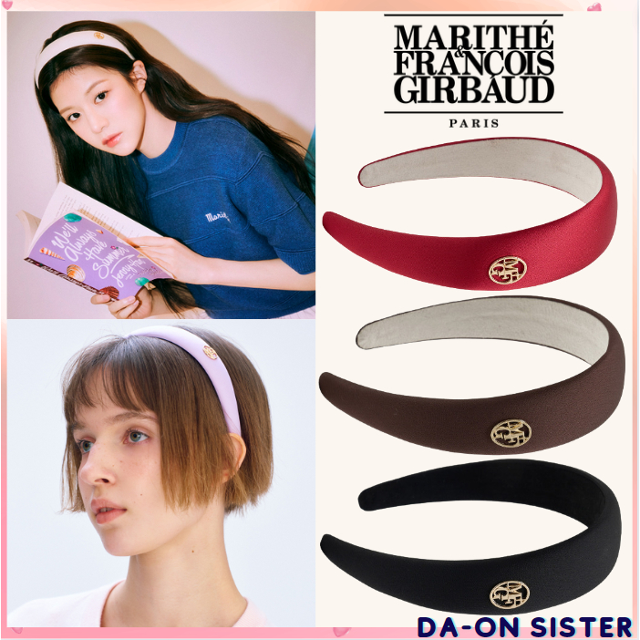 [MARITHE Francois GIRBAUD] CIRCLE LOGO SATIN HAIR BAND(2024new) -5color korea แท้ 100%(MARITHE)