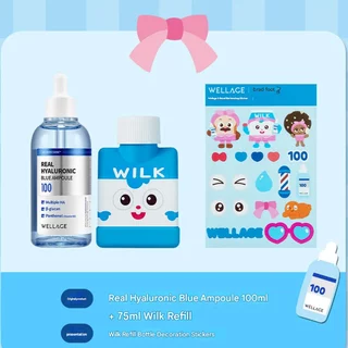 (READY TO SHIP) [WELLAGE] REAL HYALURONIC BLUE 100 AMPOULE 60ml 1+1 (หลัก + รีฟิล)_จากเกาหลี
