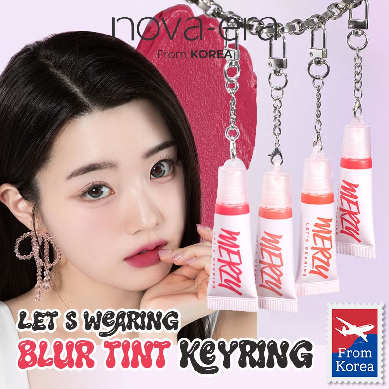 [NOVA-ERA] MERZY Let’s Wearing ลิปทินต์คีย์ริงเนื้อแมตต์เบลอแบบพกพา 6g