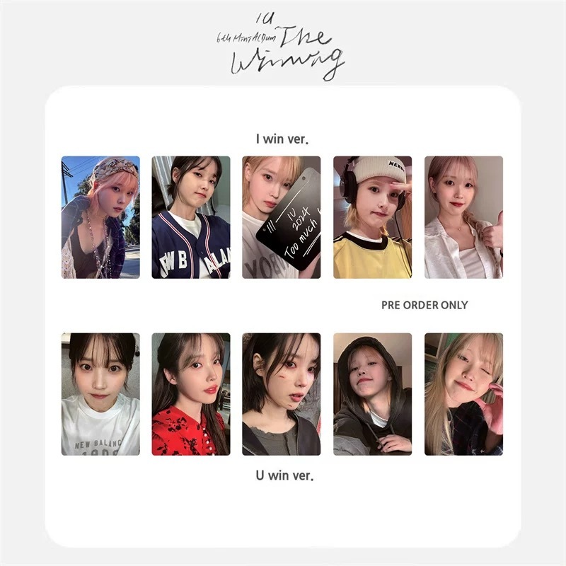 IU Photocard Set (10 ชิ้น) – The Winning Mini Album Random Ver. | K-pop IU Lee Jieun PC Girl Idol Go