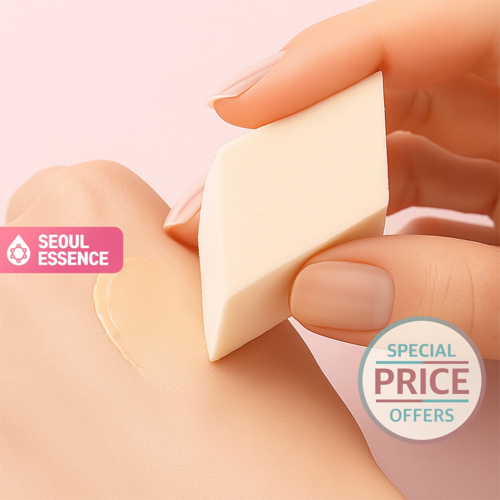 SEOUL ESSENCE Edge Fit พัฟฟองน้ํา 9 ชิ้น / 2 ชิ้น – ฟองน้ํา NBR แบบมุมสําหรับรองพื้นและบีบีครีม, เครื่องมือแต่งหน้าที่มีความแม่นยํา