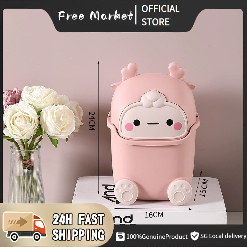 SG บริการจัดส่งในพื้นที่Bear / Deer / Duck Desktop Waste Bin ถังขยะขนาดเล็กการ์ตูน Rubbish Bin