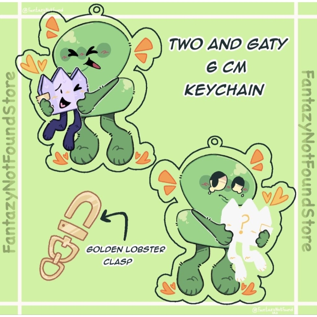 [TPOT/BFDI] พวงกุญแจสองและ Gaty 6 CM