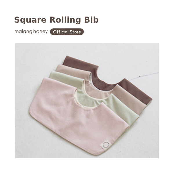 [Malang Honey] ผ้ากันเปื้อนน้ําลาย สไตล์เกาหลี พร้อมคลิปหนีบจุกนมหลอก สําหรับเด็กอายุ 0-3 ปี ผ้ากันเปื้อนเด็กกลิ้ง – สี่เหลี่ยม