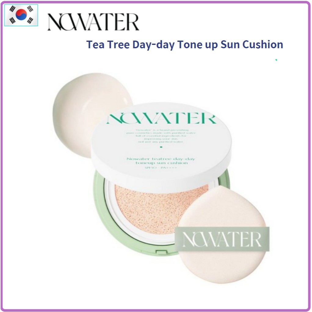 [NOWATER]Tea Tree day-day Tone up Sun Cushion SPF 50+, PA++++ครีมกันแดด, ซันบล็อค