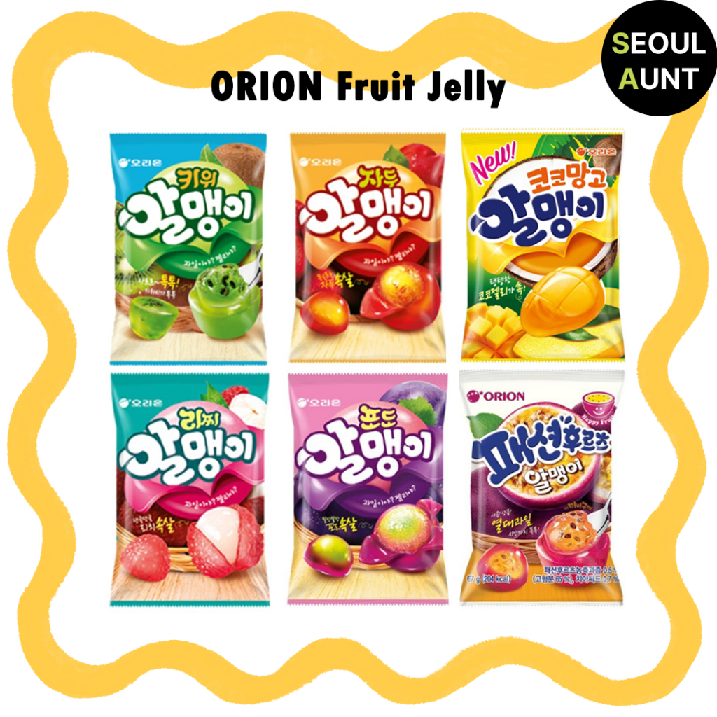 [ORION] Fruit Jelly 67g 6 Series Mango, Passion Fruit, Grape, Plum, Lychee, Kiwi MY GUMMY / เจลลี่กั