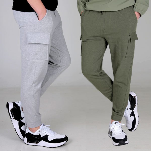 กางเกงจ็อกเกอร์คาร์โก้ผู้ชายดีไซน์พื้นฐาน(st33lp073m)