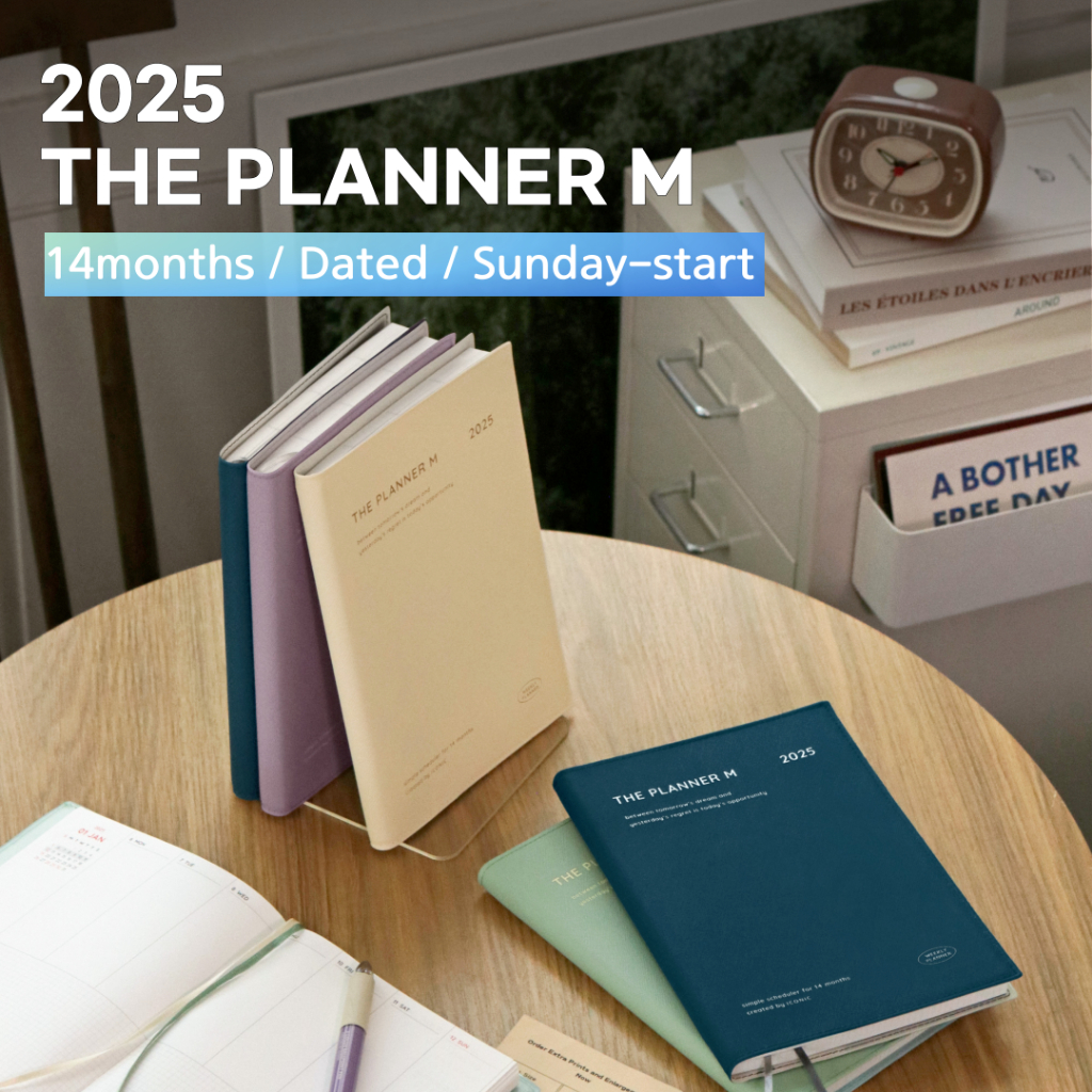 Iconic 2025 The Planner M Dated 14 เดือน Diary Scheduler เครื่องเขียนเกาหลี