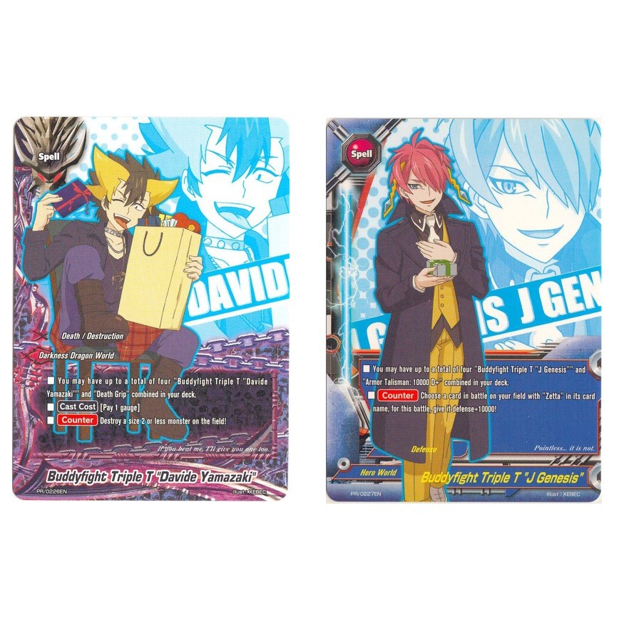 English Buddyfight Buddyfight Triple T "Davide Yamazaki" PR/0226EN /Buddyfight Triple T "J Genesis" 