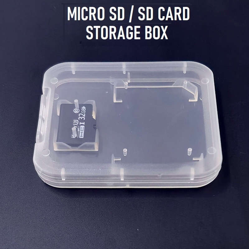 การ์ด SD การ์ด ไมโคร SD การ์ด ไม่ การ์ดหน่วยความจํากล่องเก็บภาชนะที่ใส่เคสใส