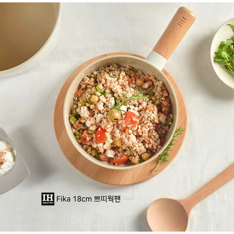 Neoflam fika Induction Mini Wok 18 ซม. (พร้อมฝาแก้ว)
