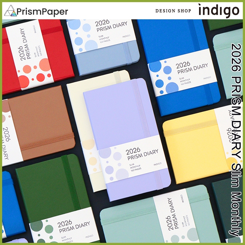 Indigo 2026 Prism Slim Handy Dated รายเดือนไดอารี่ Planner Scheduler Journals Scrapbooking