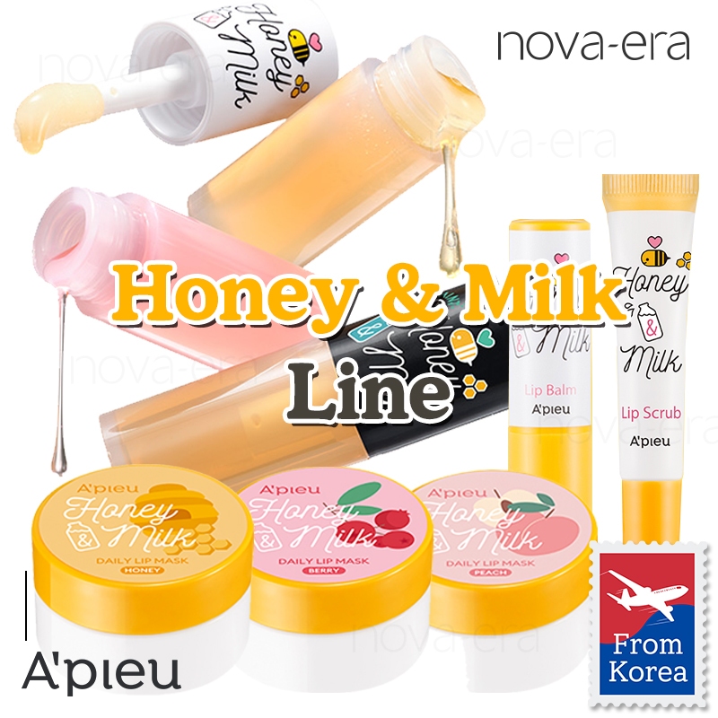 APIEU Honey&Milk new Lip Sleeping Pack / Oil / Balm / Scrub