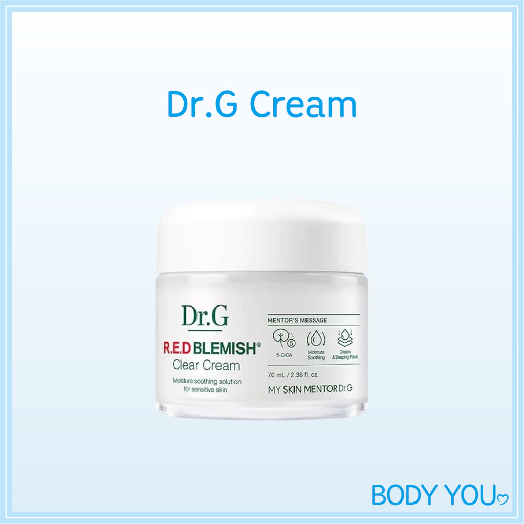 [Dr.G] RED Blemish Clear Soothing Cream 70ml - Calming Gel, Acne Care [ KR Direct แท้ 100%]