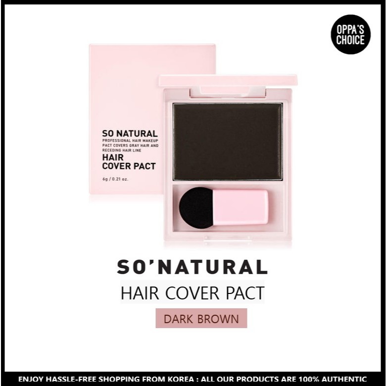 So NATURAL HAIR COVER PACT (DARK BROWN)